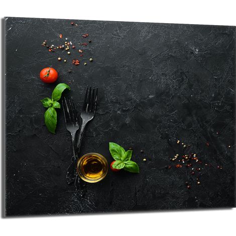 Placa de protección de estufa de vidrio 60x52 Pizarra (1/5)