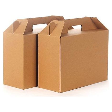 boite Cadeau Carton Kraft Avec Etiquettes Et Ruban (lot De 2) - 35 X 14 X 25 Cm - Boite Papier Kraft Marron Pour Anniversaire Enfants, Gouter, Nai (1/5)