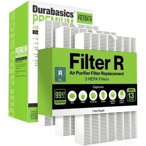 Lot de 3 filtres HEPA compatibles avec les filtres de rechange pour purificateur d'air, les filtres de purificateur d'air, le filtre R, le filtre HEPA (1/5)