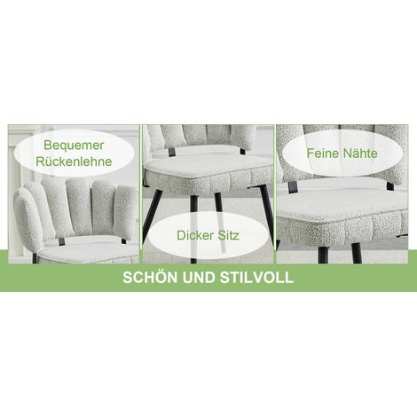 Silla de comedor, de terciopelo, set de 2, 60 x 48 x 80 cm, negro y gris claro (1/5)