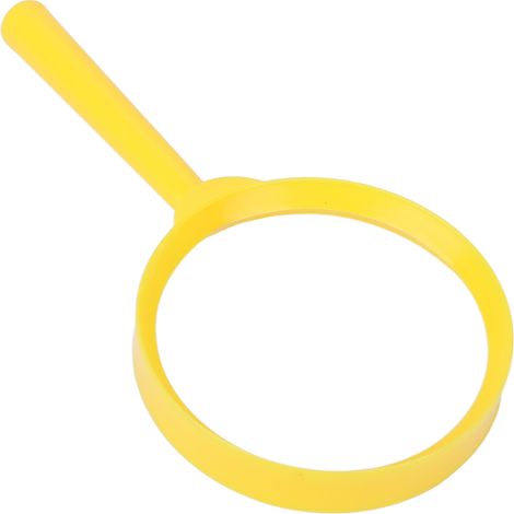 Loupe de poche jaune pour enfants, idéale pour la lecture et l'étude, avec poignée en plastique durable (1/5)