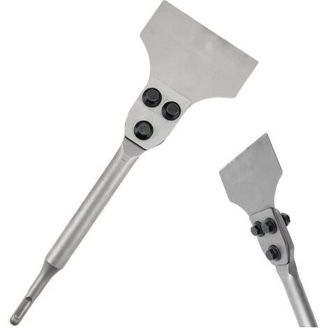 CHOYCLIT SDS PLUS Fliesenmeißel 14x300x50, Hochwertiger Flachmeißel für Fliesenleger, Abgewinkelter Fliesenmeißel mit Rundschaft für Keramik- und Bodenfliesen