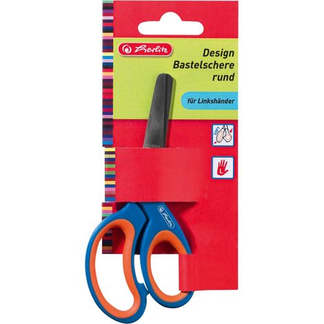 Herlitz 10897163 tijera de escritorio y manualidades Tijeras de manualidades Corte recto Azul, Rojo