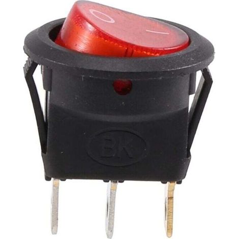 Interrupteur Bascule Bipolaire ON/OFF Rouge 3 Broches 220V AC (1/4)