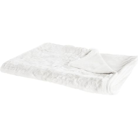 Kuscheldecke TOURZA Stoff 150 x 200 cm Weiß