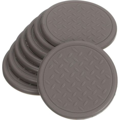Set mit 8 rutschfesten Möbelgleitern, 4 cm, rund, rutschfestes Gummi, Möbeluntersetzer, rutschfeste Bodenschoner für Bett, Sofa, Tisch (braun) (1/3)