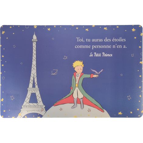 Set de table bleu Le Petit Prince de St Exupéry 43 cm