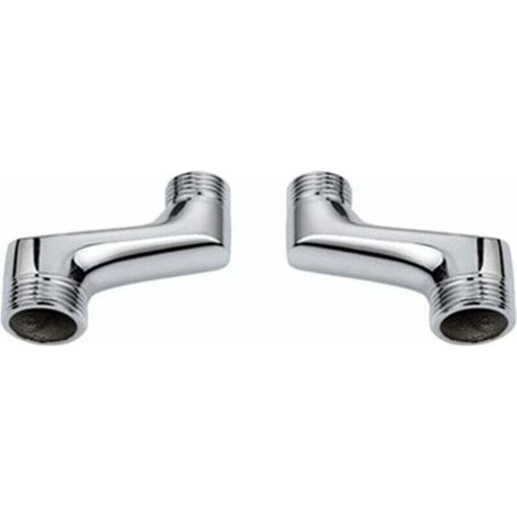 Raccord Contre Coudé Douche,Raccord Laiton Coudé RéDucteur,Bras Pivotant RéGlable,Raccord Mural Contre Coudé,Raccord Excentré 1/2 3/4,Chrome A (1/3)
