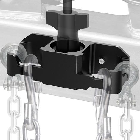 Aluminium-RV-Abschleppketten-Organizer, 7-Wege-Anhängersteckdosen-Kettenhalter, hält 7-Wege-Steckdose und Ketten organisiert, passend für 2"- und 2-1/4"-Zungenwagenheber, Autozubehör (1/5)