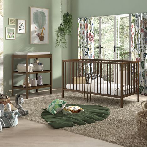 Cuna evolutiva 70x140 y cambiador Vipack Meryl Madera oscura (1/5)