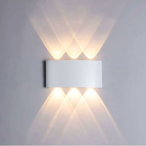 Applique Murale LED 6W, Lumière Blanche Chaude 3000K, Applique Murale Étanche IP65, Chambre Couloir Salon Escalier Hôtel Bar Lumière Décorative (1/4)