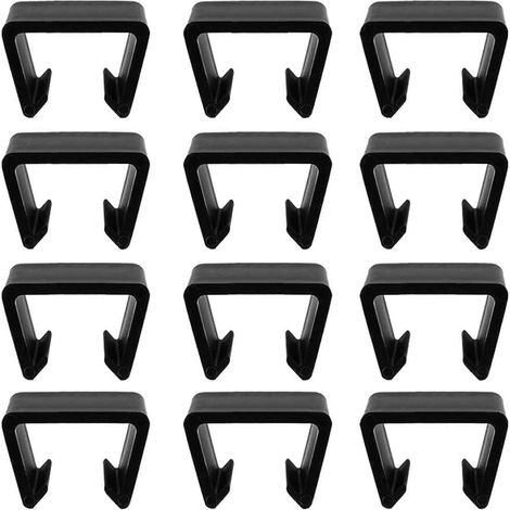12 Pièces Patio Meubles Agrafes, 6,5CM Clips de Canapé D'extérieur en Plastique Clips de Fixation pour Meubles en Osier Robustes Connecteur Sectionnel pour Rotin Chaises Jardin Canapé Meubles (1/5)