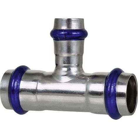 Raccord a sertir inox contour V té réduit 42x22x42 mm (1/3)