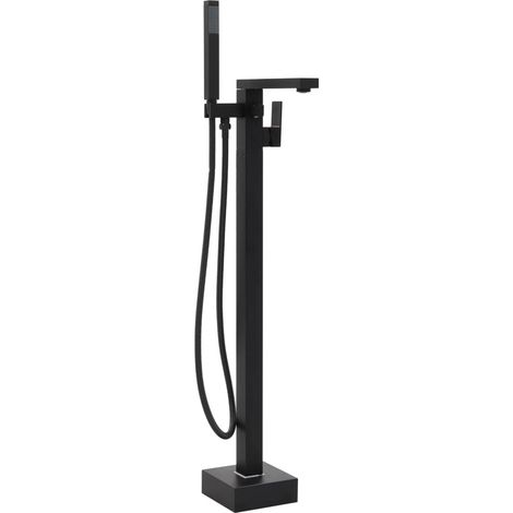 Rubinetto a Colonna Vasca da Bagno Nera Acciaio Inox 90 cm vidaXL (1/5)