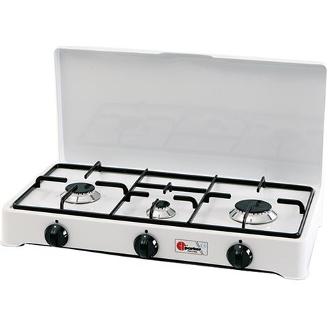 FORNELLO A GAS 3 FUOCHI mod. 5328 CGP - cm 58 x 28 x h 10  - PARKER