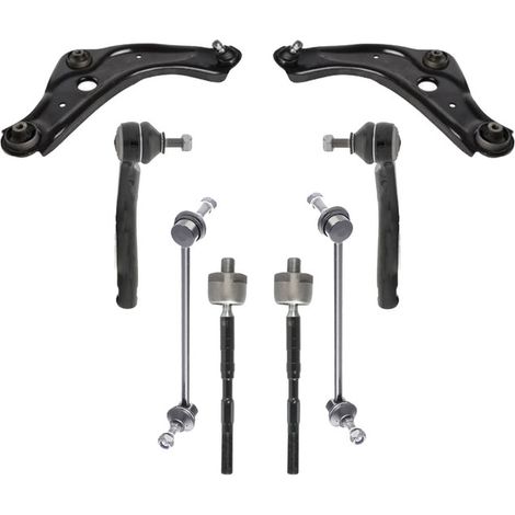 KIT BRACCIO OSCILLANTE 8 PEZZI COMPATIBILE CON NISSAN QASHQAI II (J11, J11) 1.5 dCi / Kit Sospensione Completo OE/OEM / Bracci Oscillanti + Testine Sterzo / Sostituzione Diretta OEM