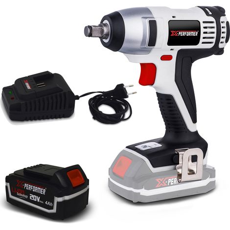 Boulonneuse à batterie 20V X-Performer XPIW20LI - Lampe LED - Couple: 180Nm + Batterie 4 Ah et chargeur inclus