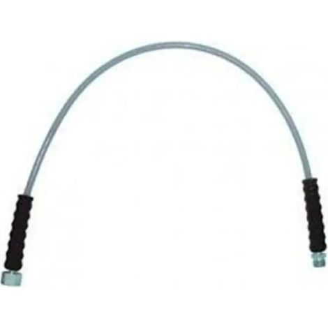 Tuyau haute pression CO2 pour installation de tirage - 1m avec écrou hexagonal et filetage extérieur W 21,8 x 1 1/4" - Flexible, résistant à 345 bar, protection anti-coudes, noir