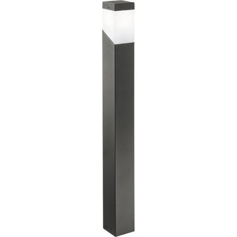 Borne D'Extérieur Ges611 En Aluminium Finition Anthracite Avec Diffuseur Opale Raccord E27 Ip44 - Gealuce (1/2)