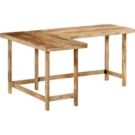 Bureau,Table de travail,Table d'étude 165x110x75 cm bois massif de manguier CFW77591 (1/5)