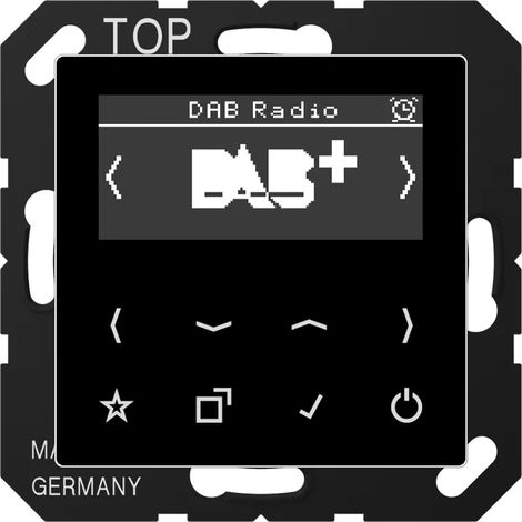 Jung Smart Radio DAB+, Serie AS/A, schwarz DAB A SW