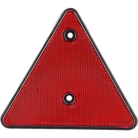 Triangle de signalisation réfléchissant rouge pour camping-cars, camions, remorques, poteaux de portail (1/3)