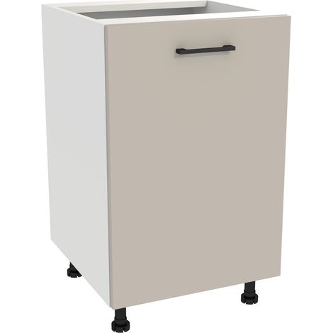 Unterschrank 50 Capri Korpus weiß Front Kaschmir matt (1/3)
