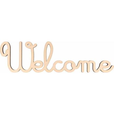 Mot en bois 31 x 8,5 cm - Welcome