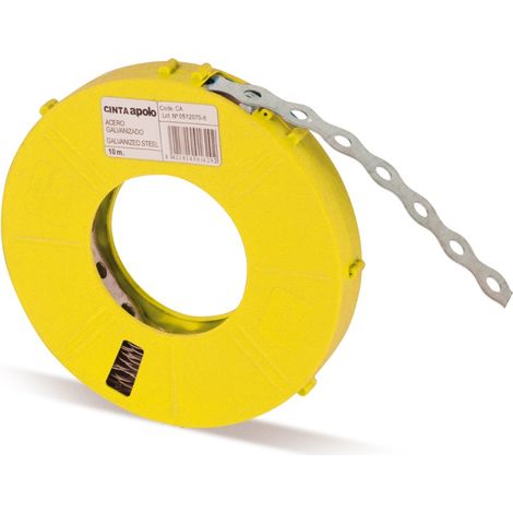 Metallband CA, perforiertes Band aus verzinktem Stahl - Breite 17mm / Loch 7mm - 10 Rollen - CELO - CA