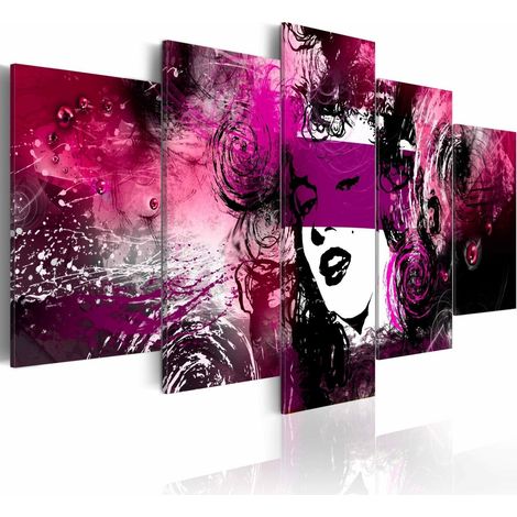 Tableau marilyn monroe sur le fond lilas - 100 x 50 cm (1/4)