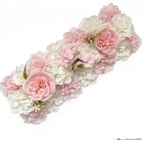 Panneau De Fleurs Artificielles - Panneau Mur Floral 3D En Tissu Pour Arche De Mariage Et Décoration Événementielle - 1 Pièce (1/5)