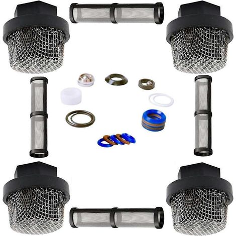 Kit de garniture de réparation de pompe 244194, crépine d'entrée UNF 7/8 pouce 246385 et crépine de collecteur de pompe 246384 (1/5)