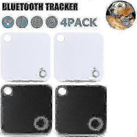 Lot de 4 traceurs Bluetooth avec batterie remplaçable, GPS et localisateur pour animaux.