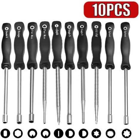 Kit d'outils de réglage de carburateur pour petits moteurs normaux à 2 cycles 10 pièces avec aiguille de brosse de nettoyage de carburateur (1/3)