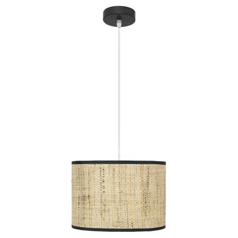 FABRILAMP Natasha Ciondolo 1xe27 Nero/Tan Regx30x30 Cm (1/2)