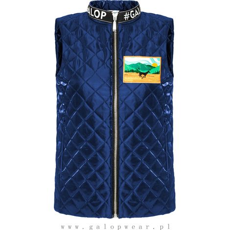 Gilet d'équitation galop bleu marine 34 (XS) (1/5)