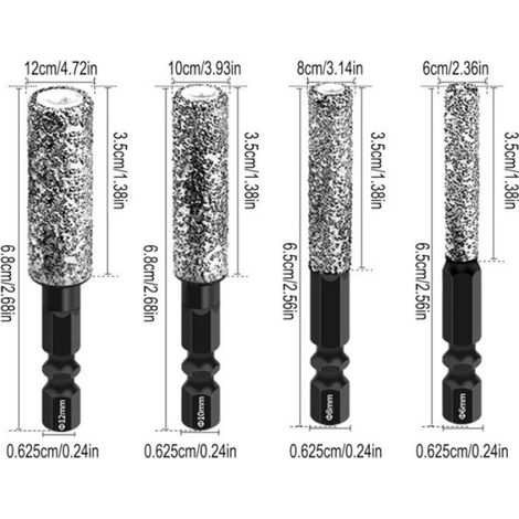 Kit Scie Cloche - Mèche À Percer Carrelage Verre Céramique - Pour Perceuse À Queue Hexagonale - 1 Pièce (1/5)