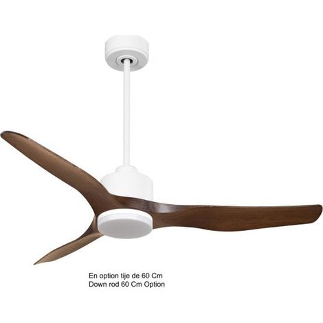 Modulo Ventilateur de plafond DC avec lumière blanc pales couleur bois ideal 25 à 40 m² KLDC4SlimP4WoL1WiSlim (1/5)