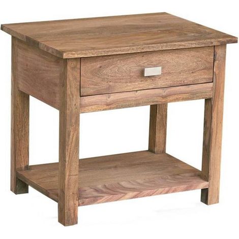 Table de nuit 50x35 Palissandre huilé Brun NATURE BROWN 91 (1/4)