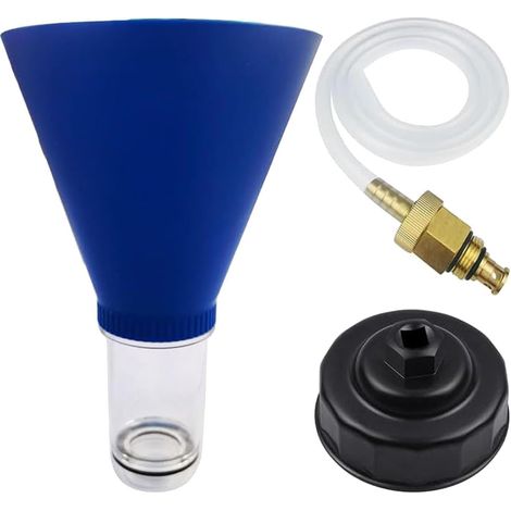 Clé pour filtre à huile, kit d'outils de vidange d'huile pour voiture avec clé pour filtre à huile, tuyau de vidange d'huile, bouchon de vidange d'huile magnétique - Clé pour filtre à huile 3 pièces, (1/5)