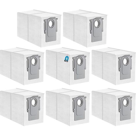 Pack of 8 Dust Bags for S8 Max Ultra/Qrevo Master/Qrevo S/Q Revo/Qrevo Pro/Qrevo MaxV, High Capacity Vacuum Cleaner Bag Accessory Set (1/3)