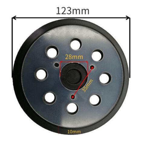 Plateau de Ponçage 125mm Disques de Ponçage à 8 Trous patin Ponceuse