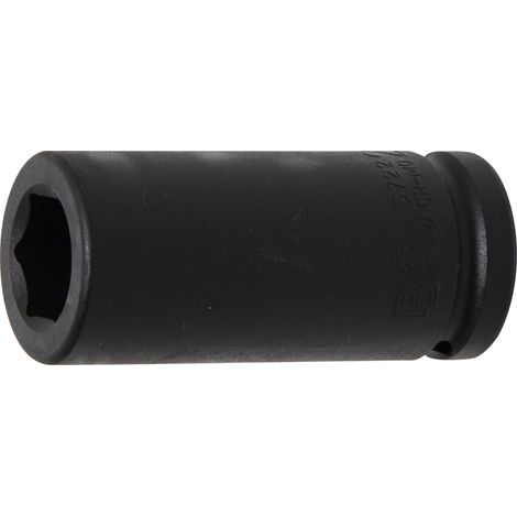 Vaso largo de impacto BGS Technic plateado 22 mm (1/4)