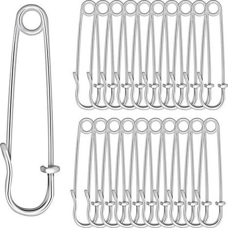 epingles a nourrice 50mm, 20 Pièces épingles à nourrice Grosse Solides Résistantes à la Rouille epingle a nourrice épingle à nourrice pour Travaux de Couture et de Bricolage Broche Jupe Kilts (1/5)