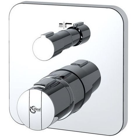 CERATHERM 200 termostato singolo, kit incasso 2 cromo a sicurezza intrinseca IDEAL STANDARD
