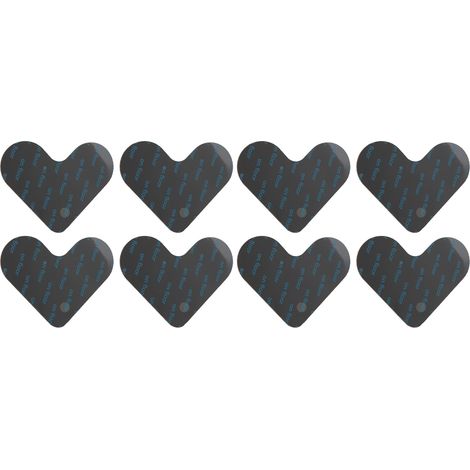 8 coussins antidérapants noirs en forme de coeur, grands tapis lavables PU pour parquets (1/5)