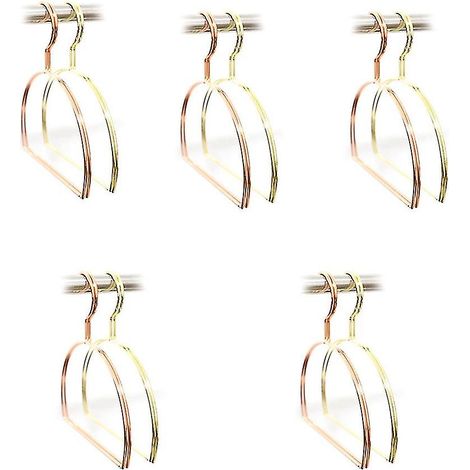 Lot de 10 cintres ronds multifonctionnels pour foulards et ceintures, cintres en fer à repasser, cintres créatifs pour foulards (1/5)