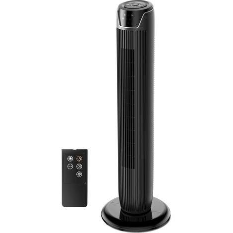Ventilateur Colonne Silencieux 38dB - 45 W - Oscillant 90° - 92 cm - Télécommande - 3 vitesses, 3 modes - minuterie 7H - Midea