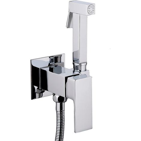 VALAZ Grifo de bidet empotrado cuadrado cromado Serie tajo (1/2)