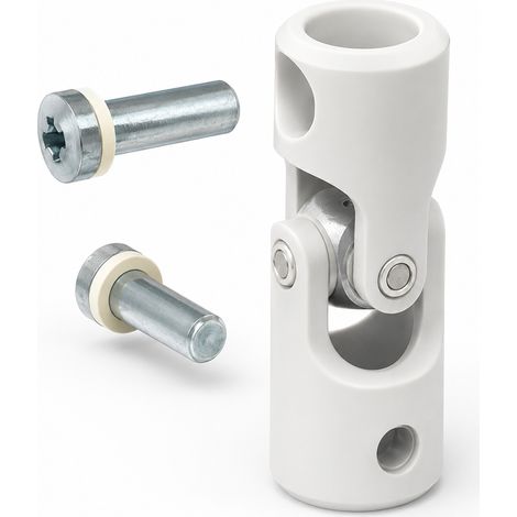 Genouillère d'Entraînement F781E pour Volet Roulant - Cardan Ø12 mm - Articulation 30° - Compatible Sortie de Caisson Ronde - Fabrication Française - (1/5)